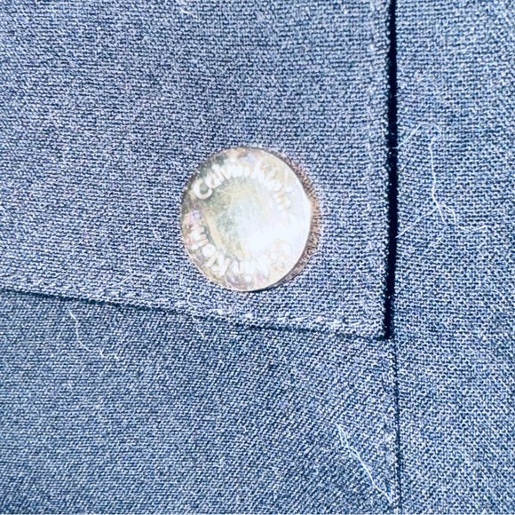 CK Calvin Klein Black Button Down Dress - Picture 10 of 11